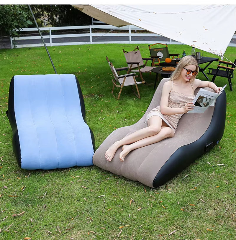 Deck Chair Lounger - Tumbona inflable, tumbona inflable, sofá de
