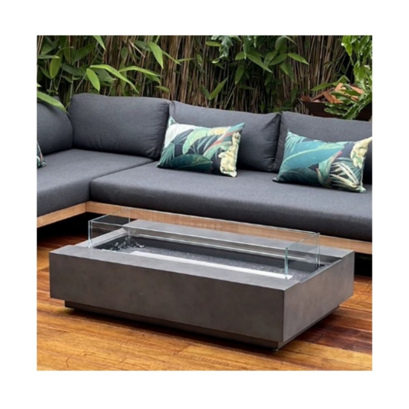 Outdoor Furniture Fire Table - Chimenea de gas moderna de acero