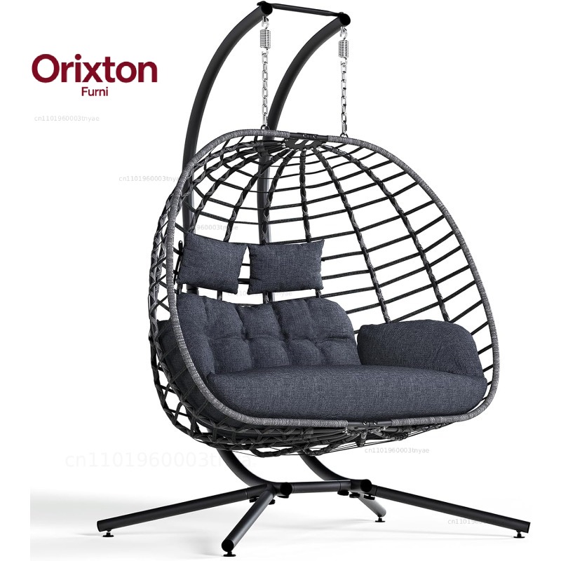 Hanging Egg Chair - Sillón Colgante Doble con Soporte, Silla