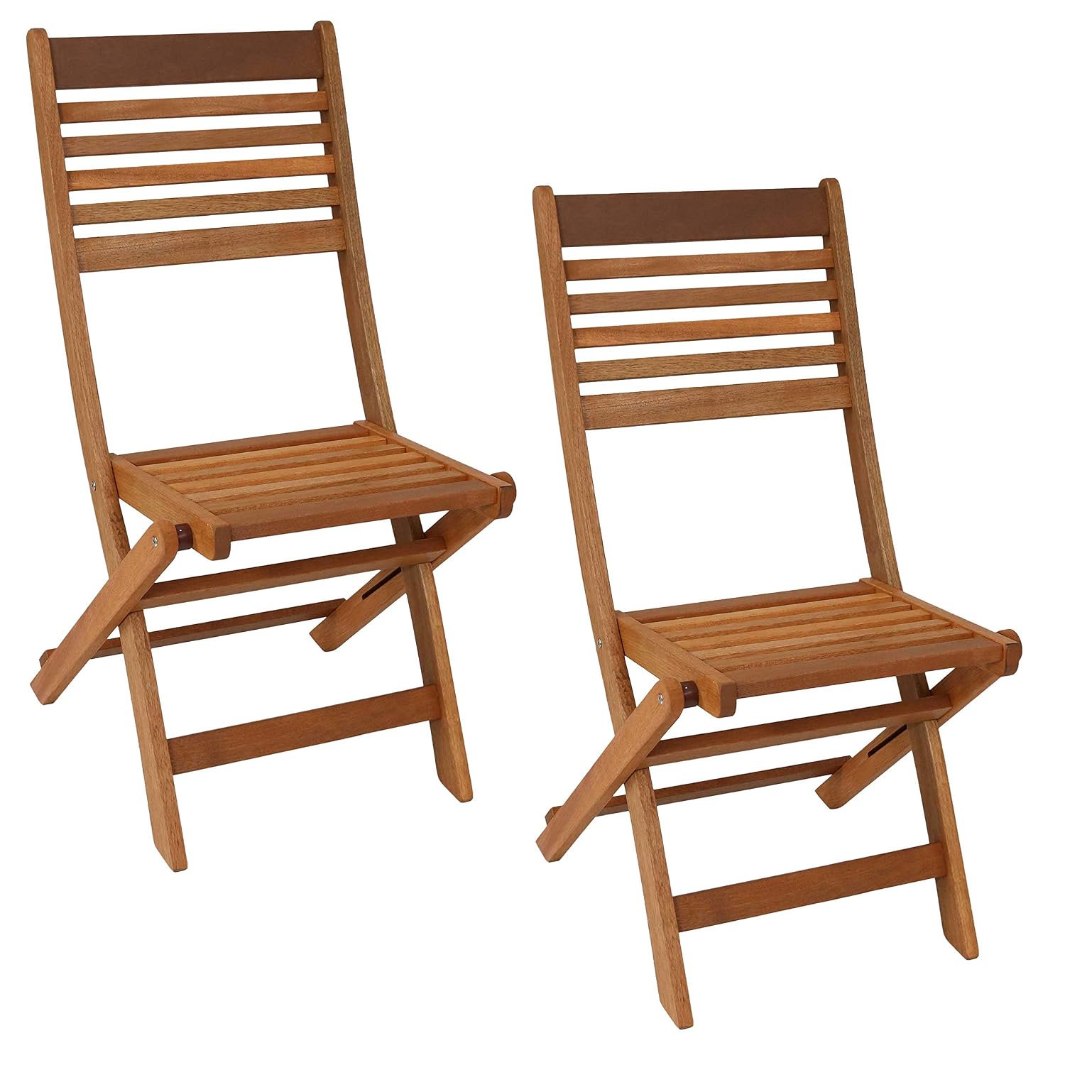 Outdoor Furniture Oil Teak - Juego de 2 Sillas Plegables de
