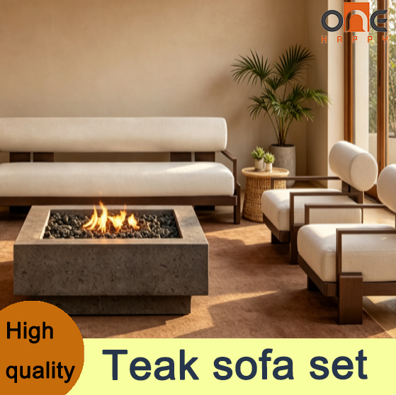 Outdoor Furniture Hotel - Conjunto de Sofás de Aluminio Negro