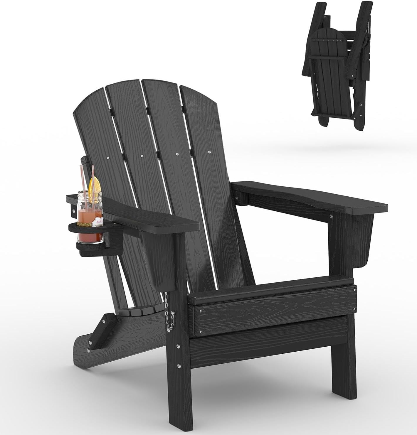 Outdoor Furniture Fire Pit - Silla Adirondack Plegable de Plástico HDPE