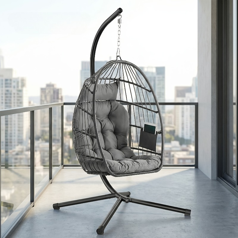 Hanging Egg Chair - Silla Colgante Tipo Huevo con Soporte