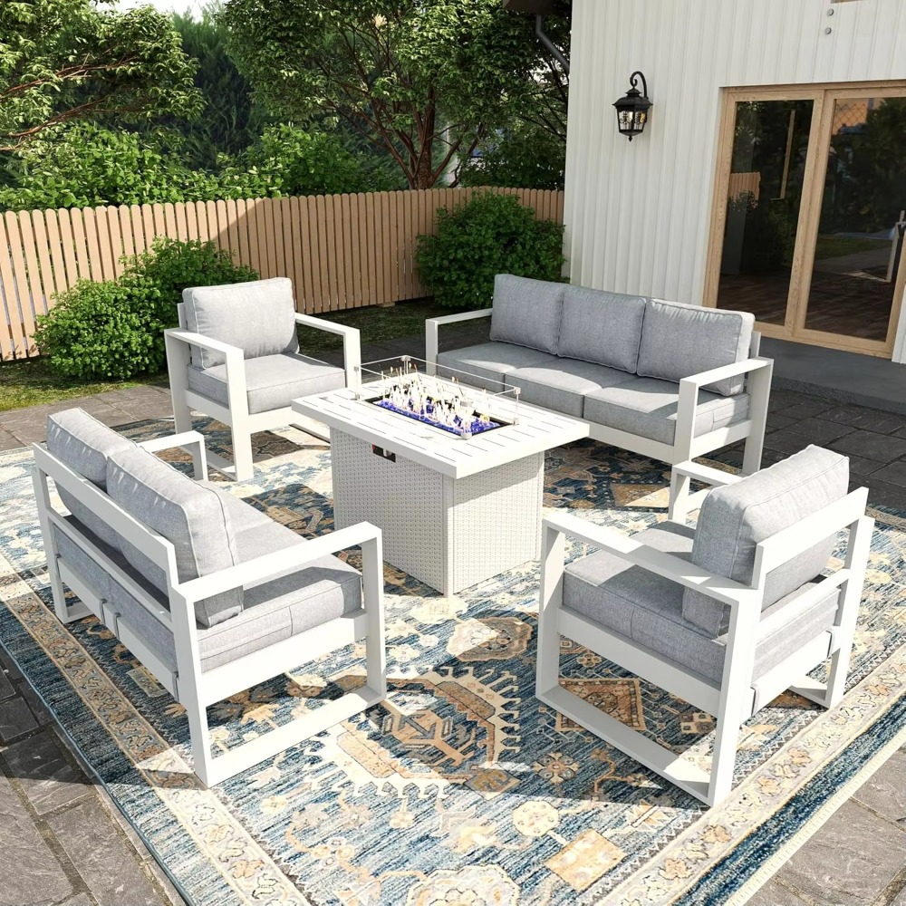 Outdoor Furniture Fire Table - Conjunto de Muebles para Terraza y