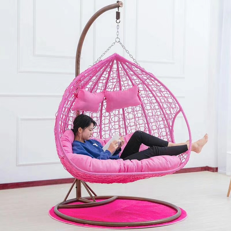 Hanging Egg Chair - Silla colgante de mimbre para patio,