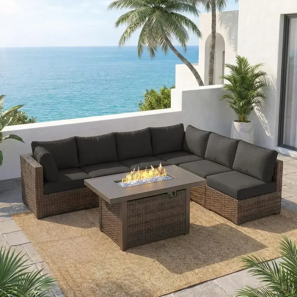 Outdoor Furniture Fire Pit - Juego de muebles de patio para
