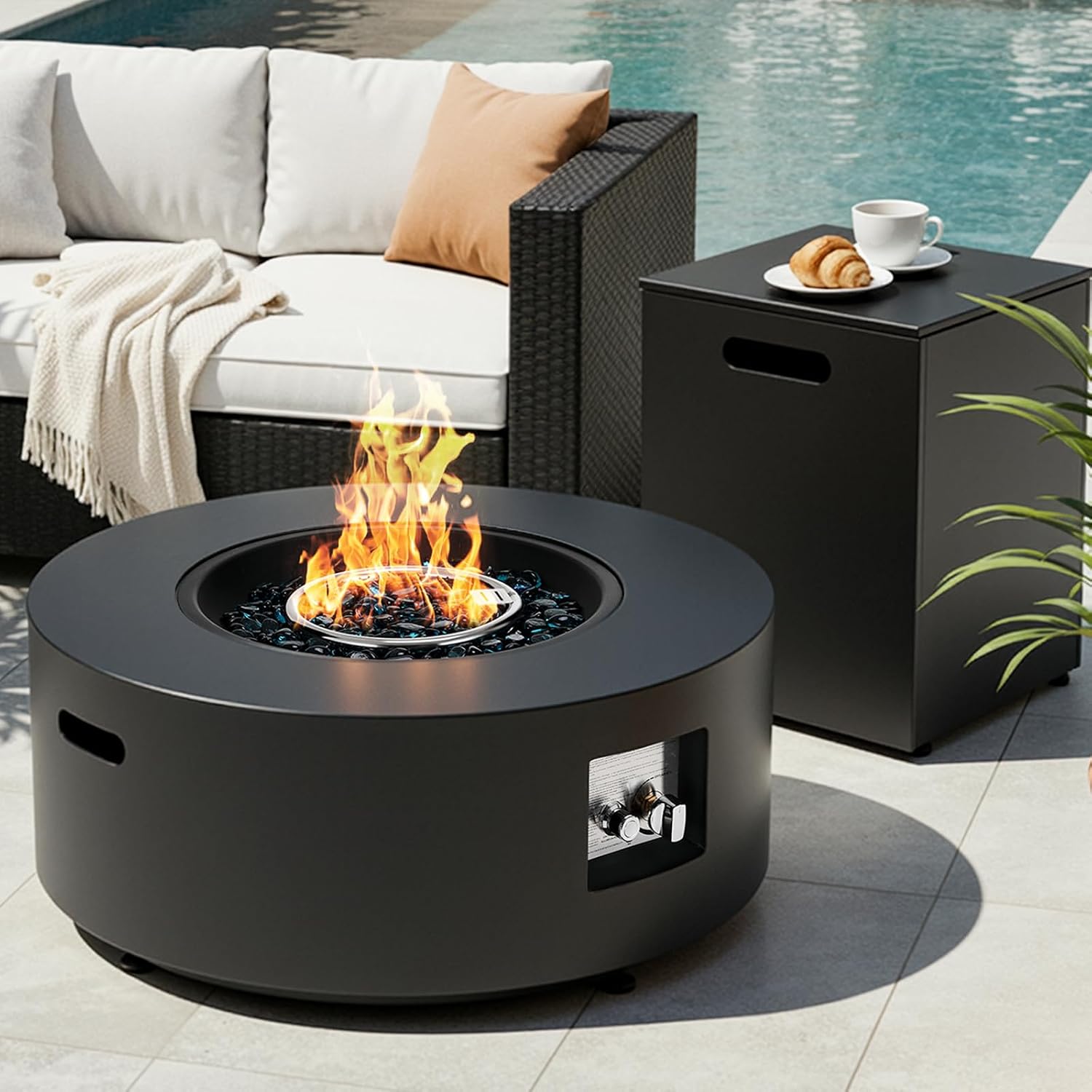 Juego de fogón de propano redo - Outdoor Furniture Fire Table reseña y precio