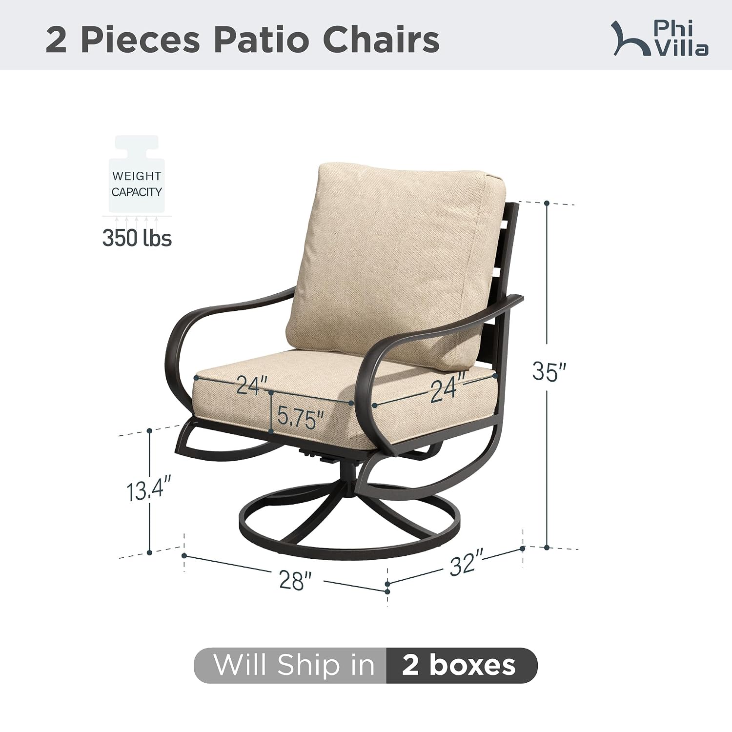 Juego de 2 Sillas Giratorias p - Deck Chair Lounger reseña y precio