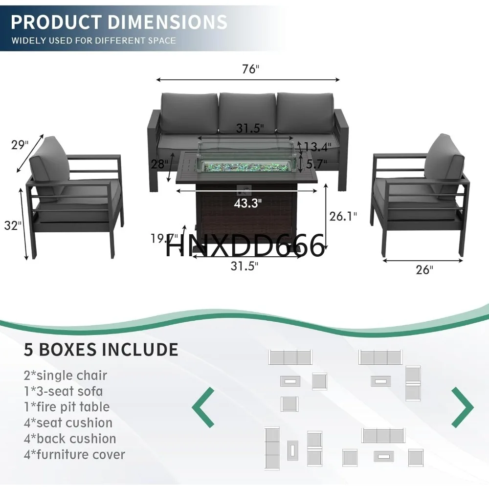 Conjunto de Muebles de Patio c - Outdoor Furniture Fire Table reseña y precio