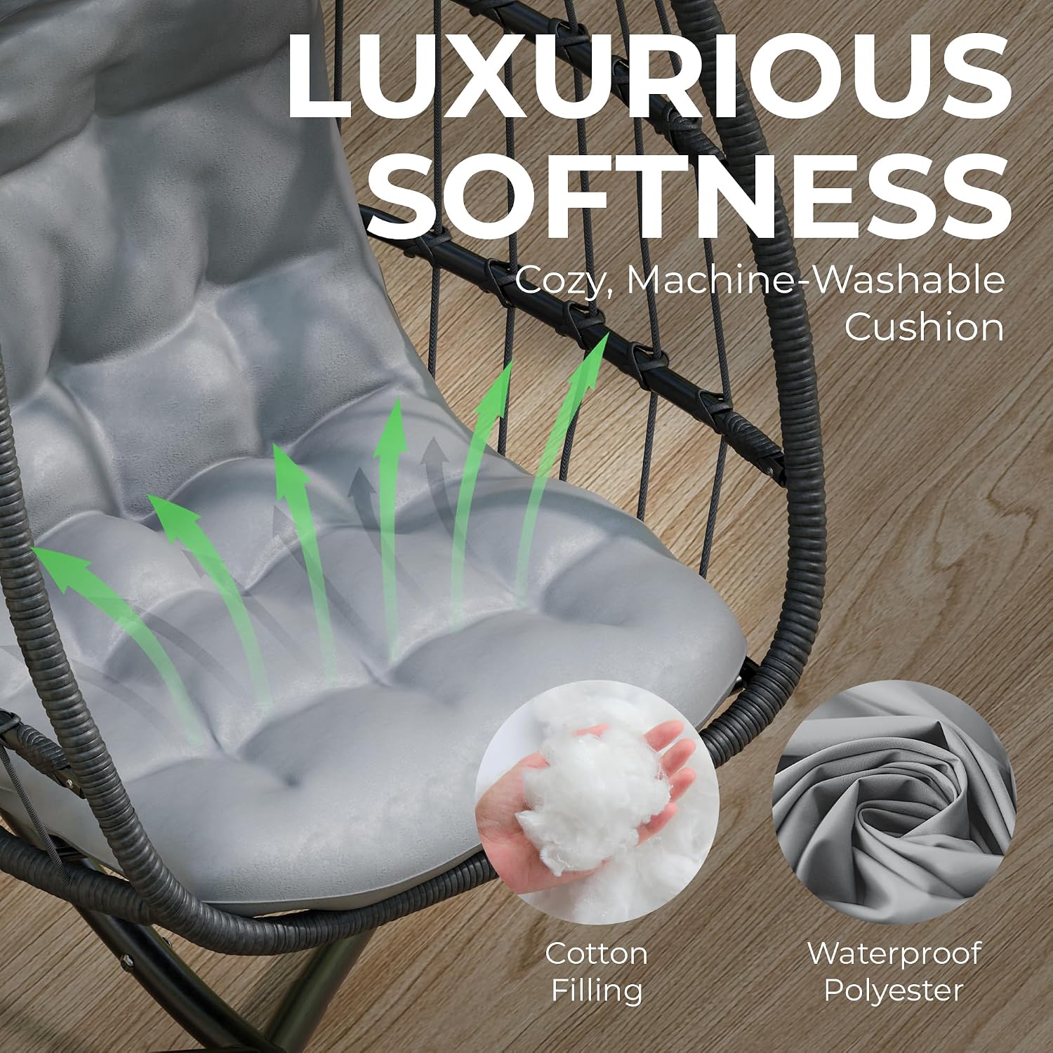Silla Colgante Tipo Huevo con  - Hanging Egg Chair reseña y precio