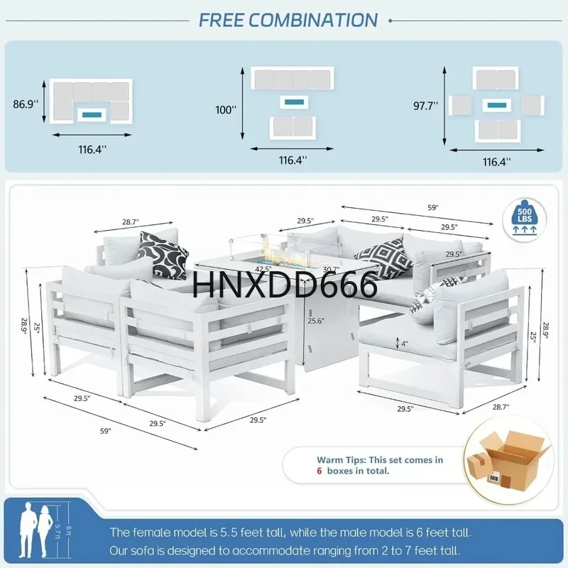 Conjunto de conversación para  - Outdoor Furniture Fire Table reseña y precio