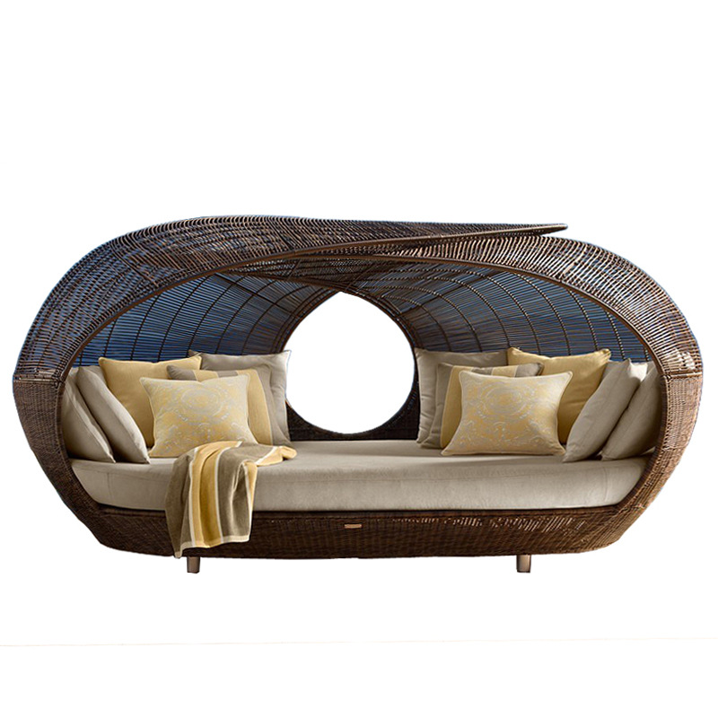 Cama de Día de Mimbre Semicirc - Outdoor Furniture Quality reseña y precio
