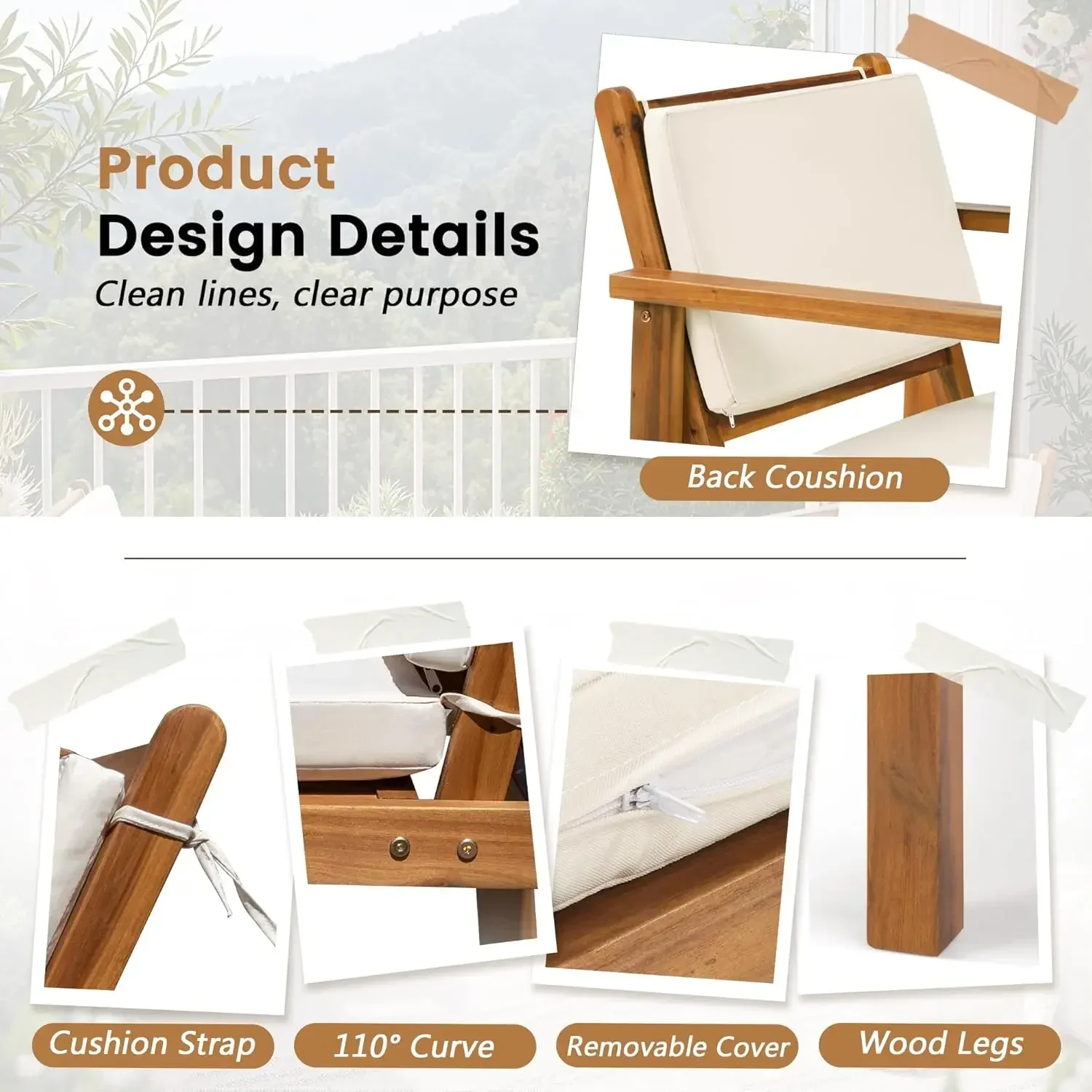 Juego de Muebles de Patio de 3 - Outdoor Furniture Table And Chairs reseña y precio