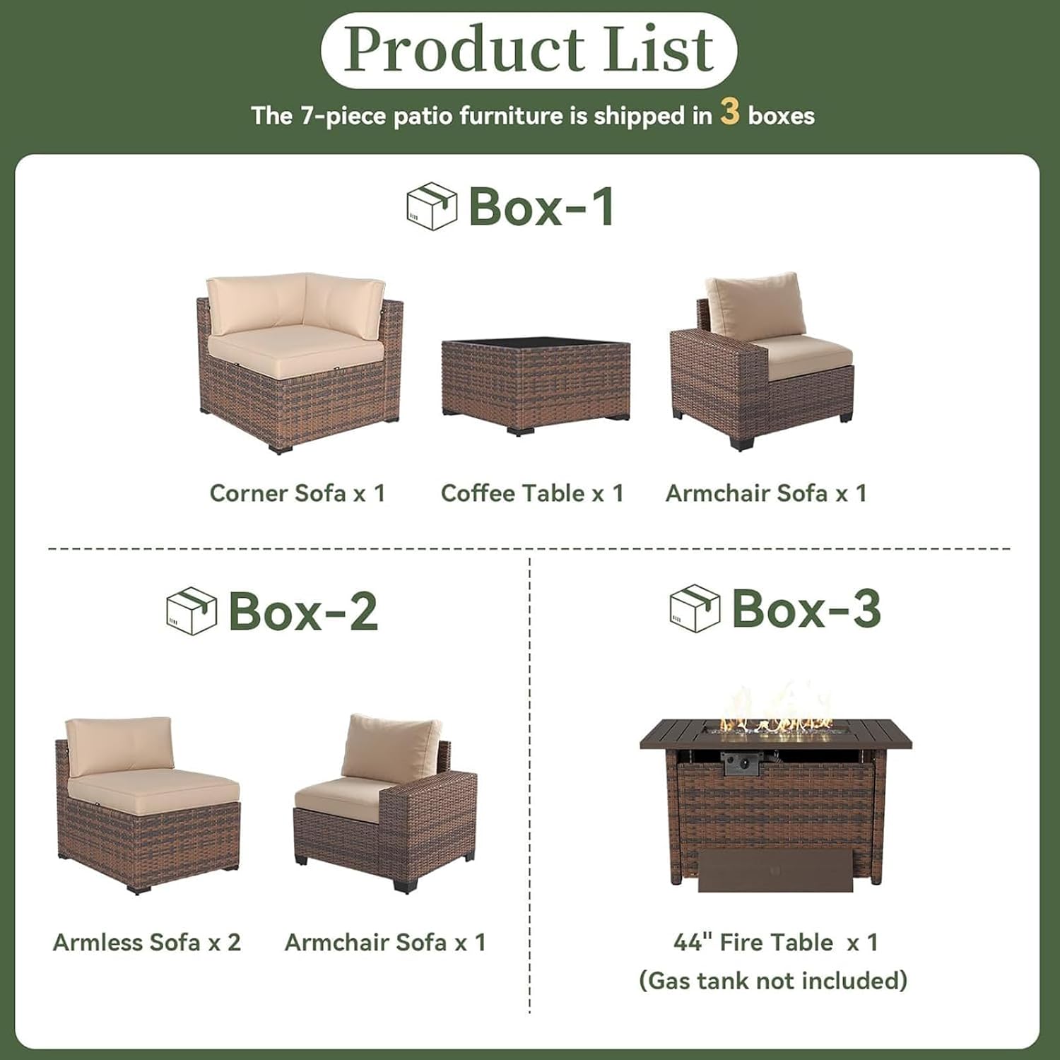 Conjunto de Muebles de Patio d - Outdoor Furniture Fire Table reseña y precio