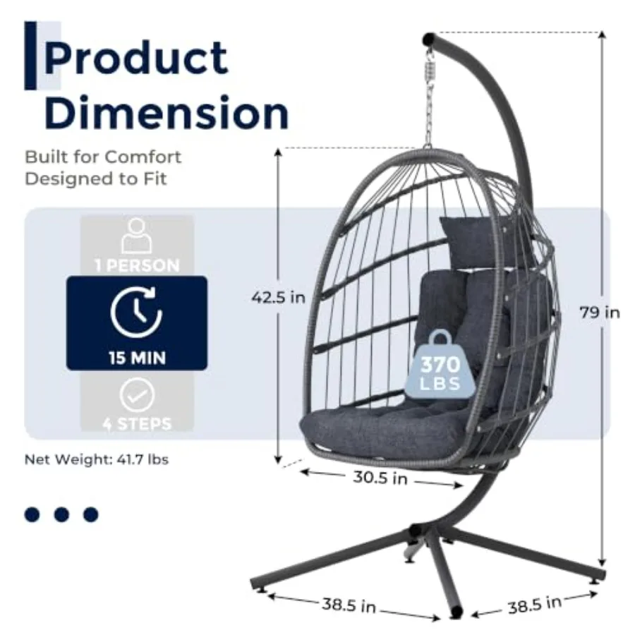 Silla tipo huevo para exterior - Hanging Egg Chair reseña y precio