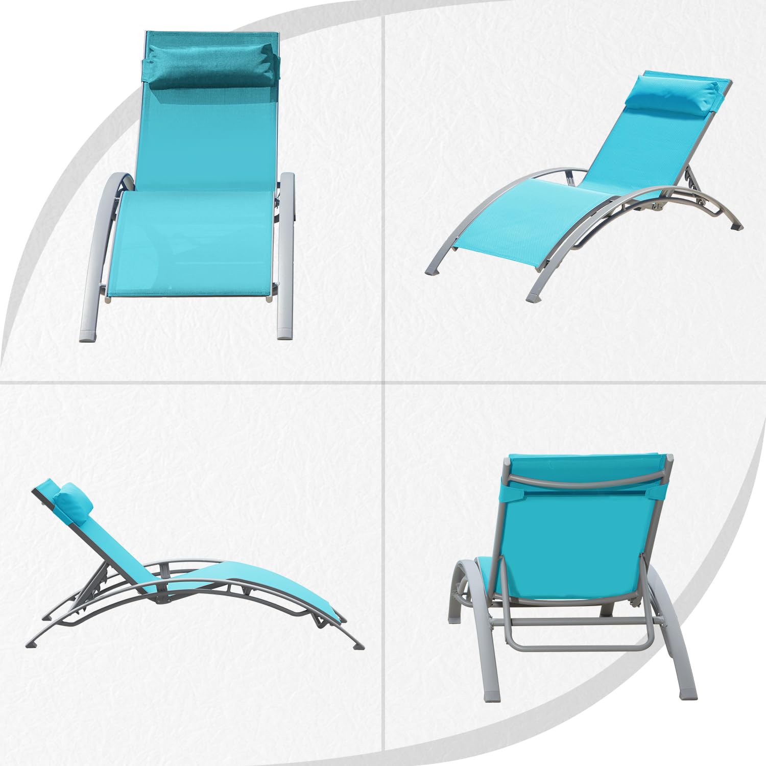 Conjunto de Sillas Reclinables - Deck Chair Lounger reseña y precio