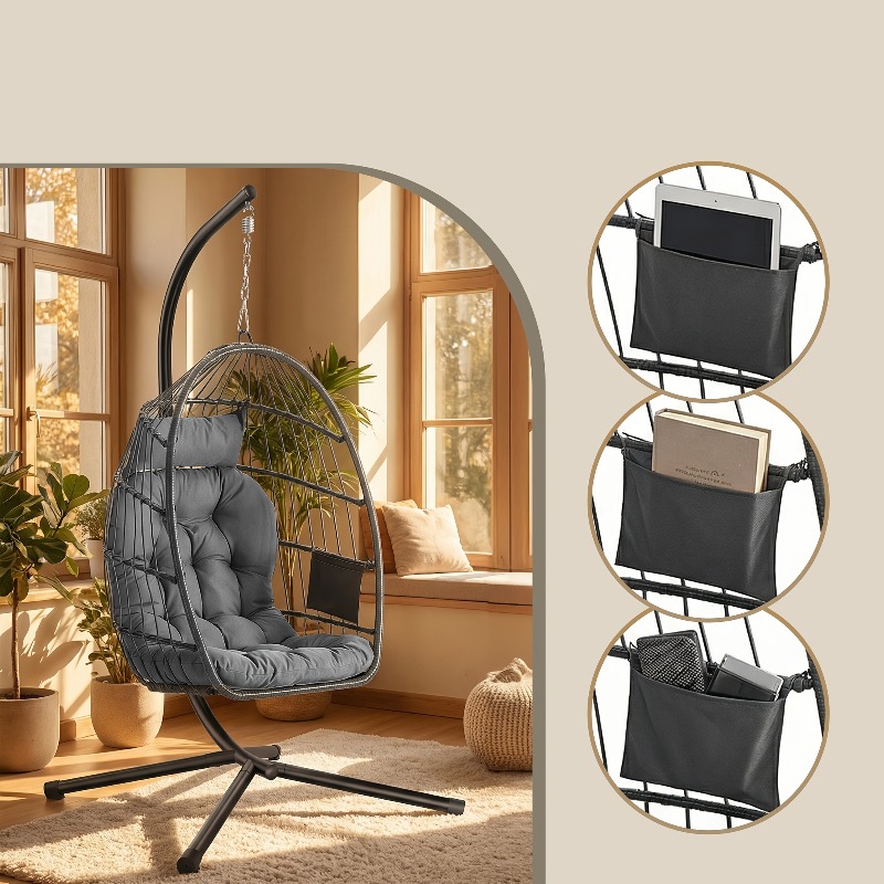 Silla Colgante Tipo Huevo con  - Hanging Egg Chair reseña y precio