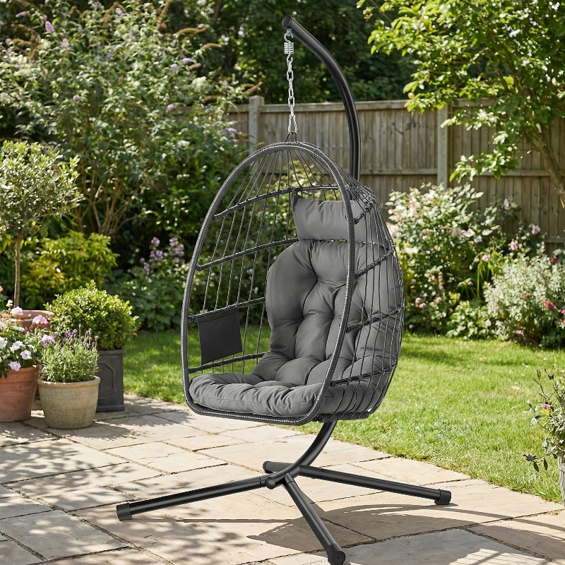Silla Colgante Tipo Huevo con  - Hanging Egg Chair reseña y precio