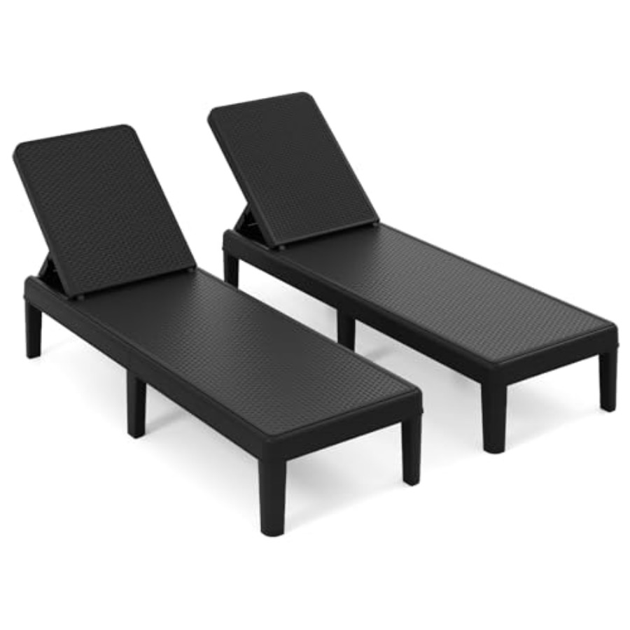 Juego de 2 sillas reclinables  - Deck Chair Lounger reseña y precio
