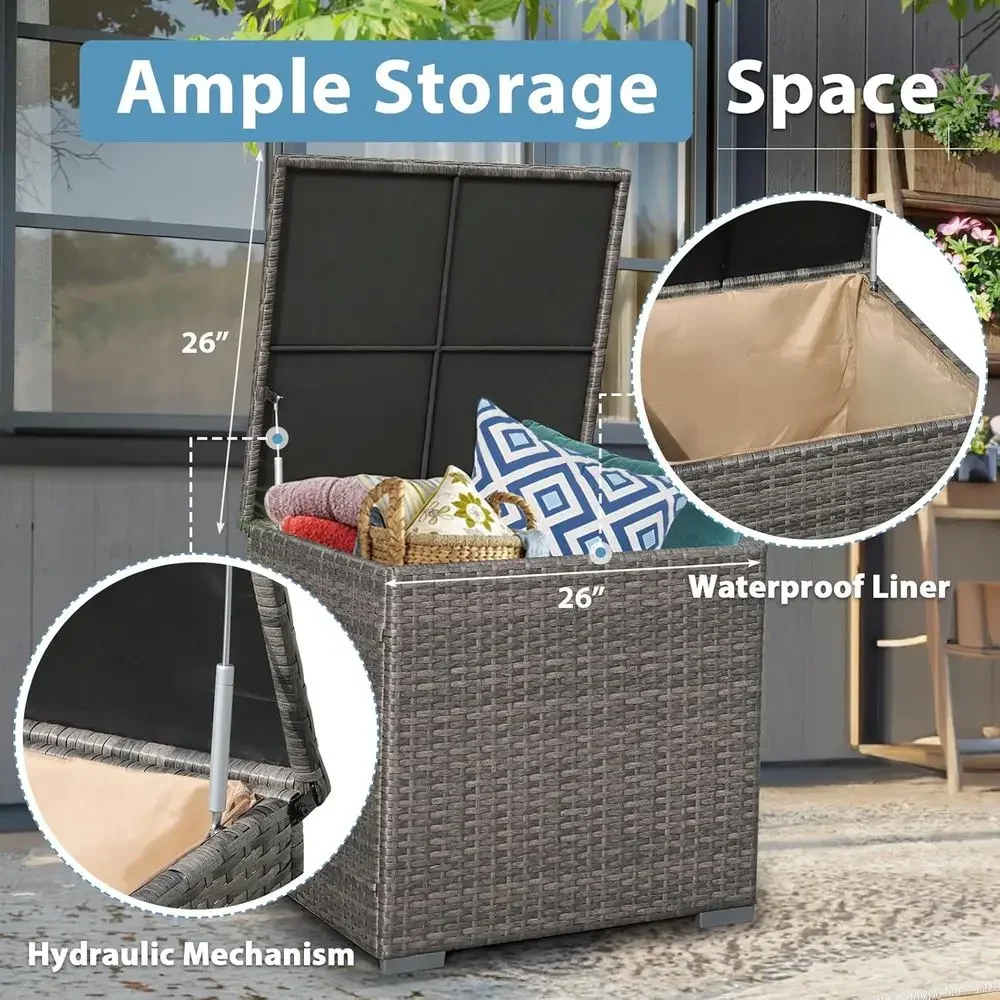 Juego de Muebles de Patio de 8 - Outdoor Furniture Fire Table reseña y precio