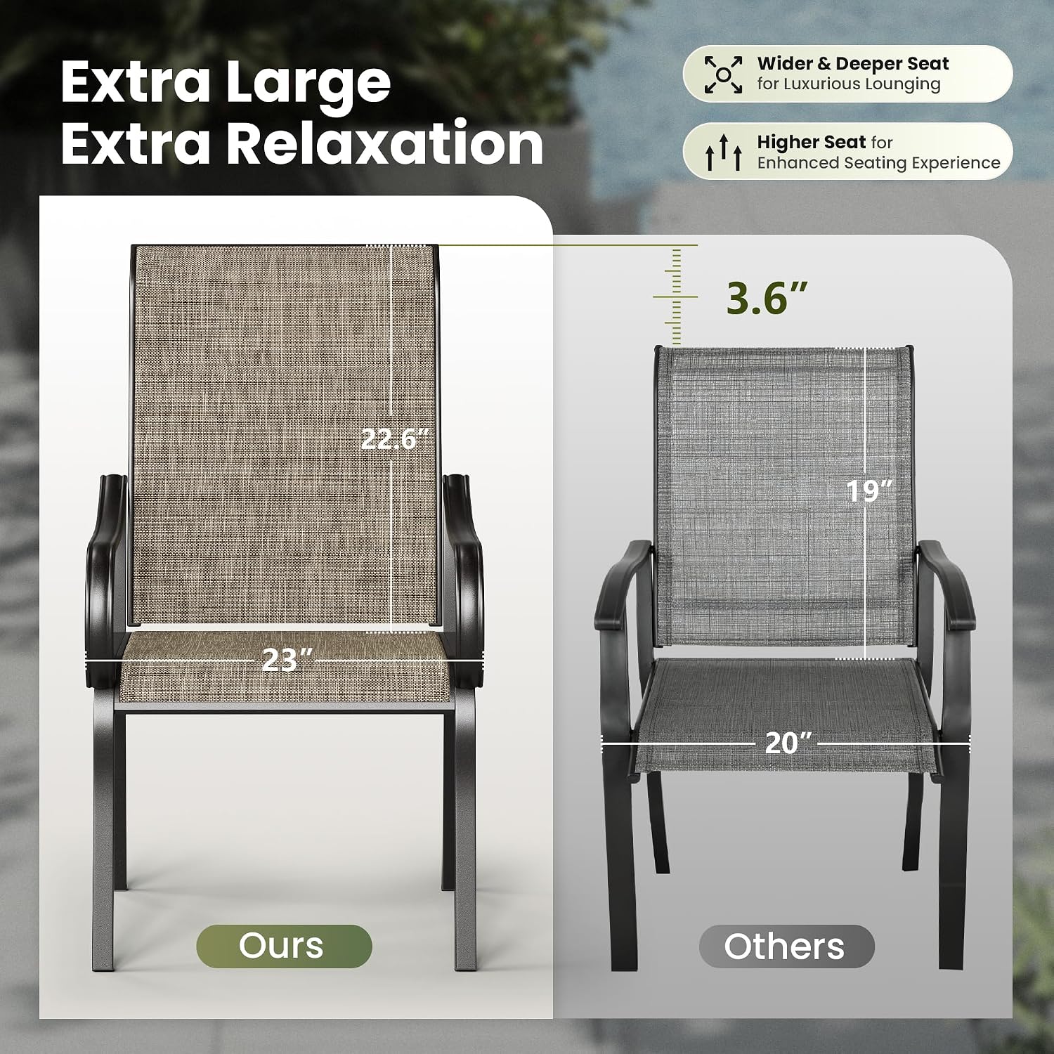 Juego de 2 Sillas de Comedor E - Deck Chair Lounger reseña y precio