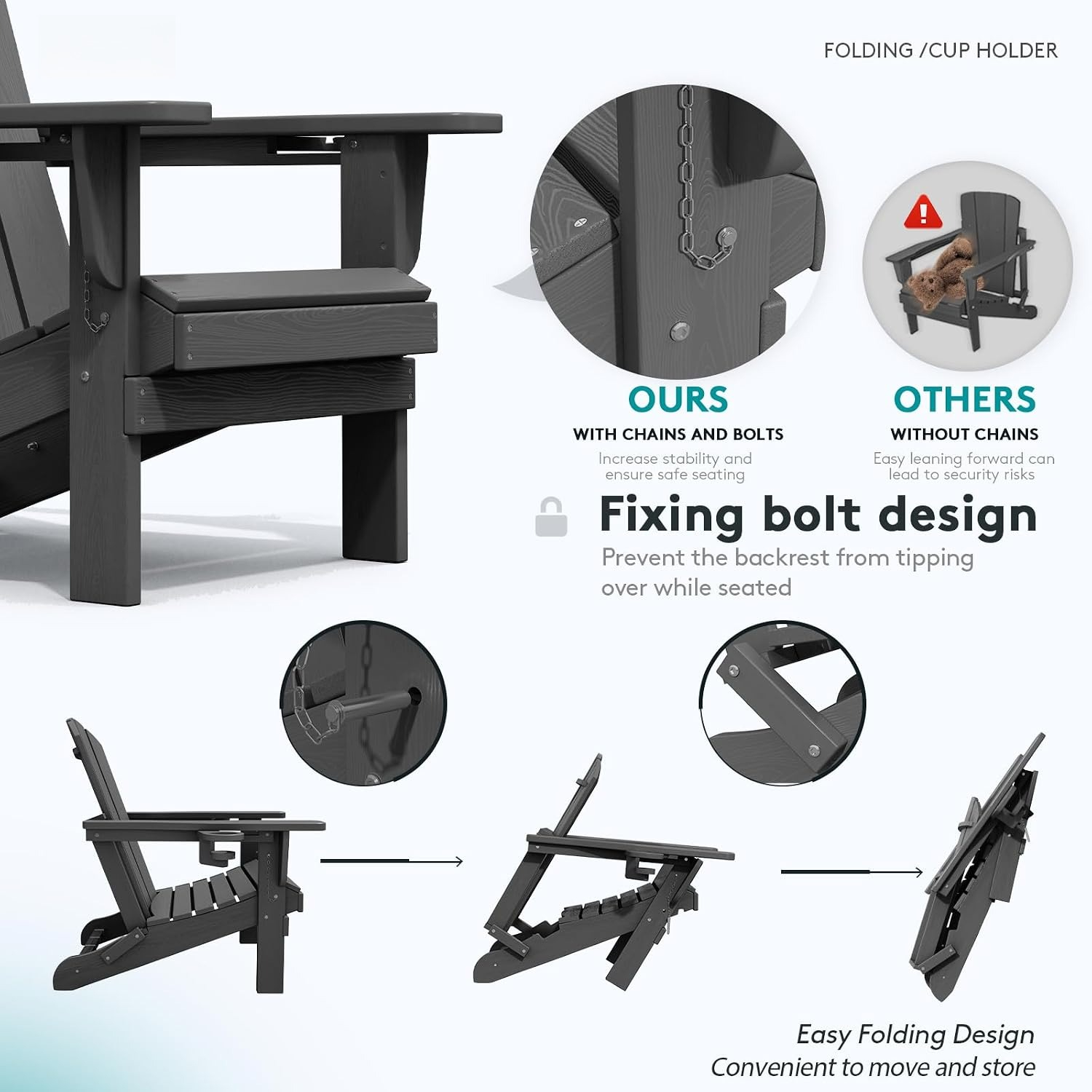 Juego de dos sillas plegables  - Outdoor Furniture Fire Pit reseña y precio