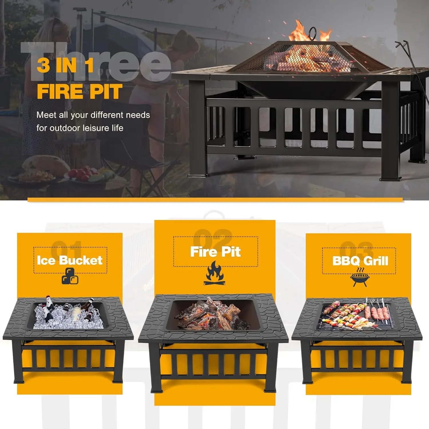 Brasero para Exteriores, Mesa  - Outdoor Furniture Fire Table reseña y precio