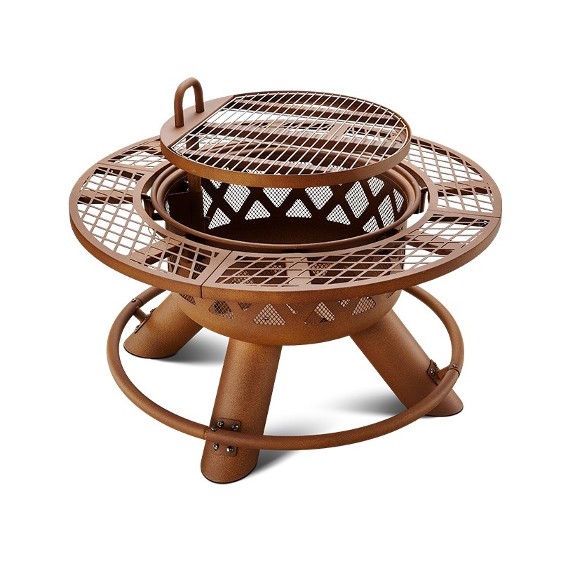 Brasero y Parrilla de Carbón d - Outdoor Furniture Fire Table reseña y precio