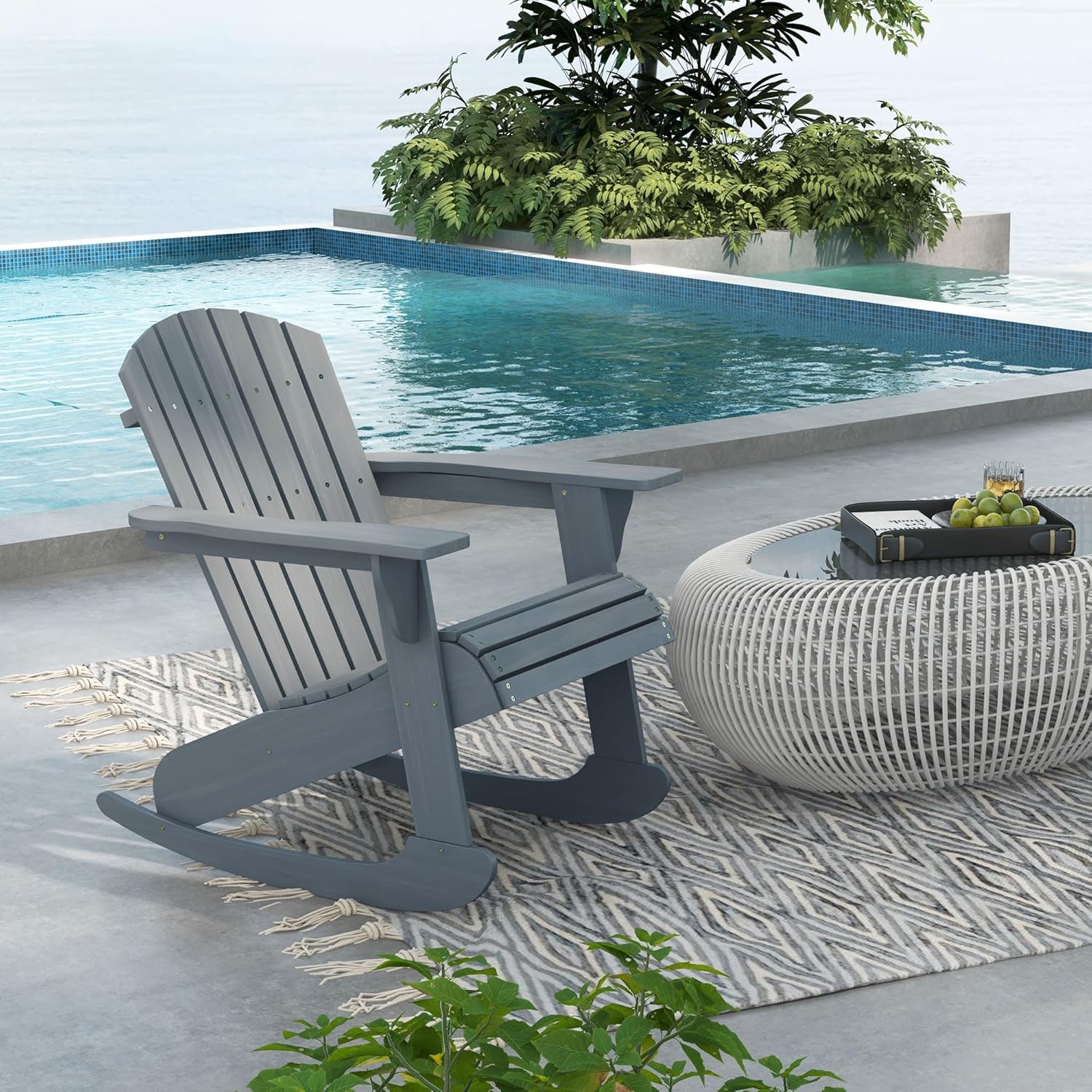 Silla Mecedora Adirondack de M - Outdoor Furniture Fire Pit reseña y precio