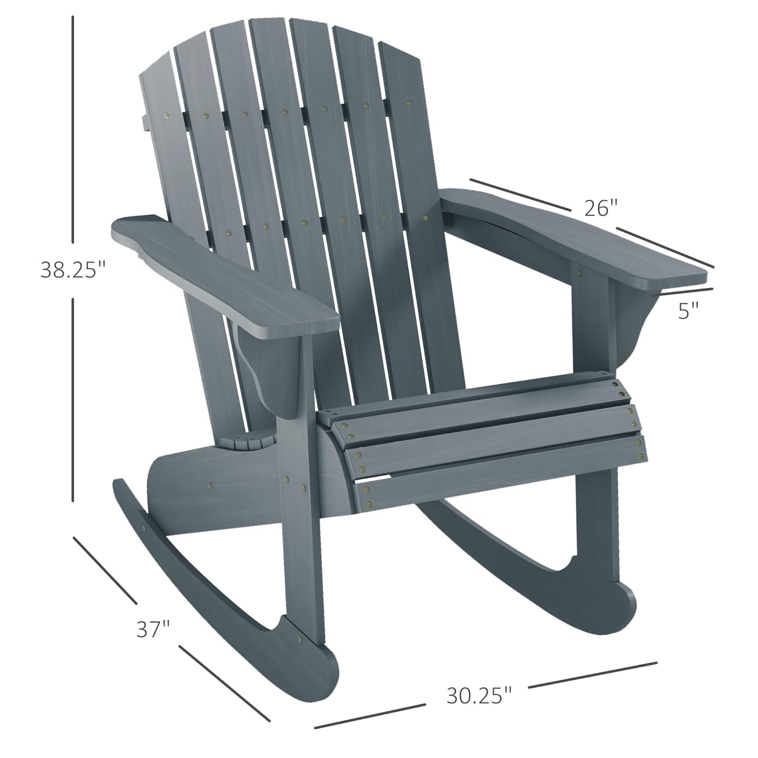Silla Mecedora Adirondack de M - Outdoor Furniture Fire Pit reseña y precio