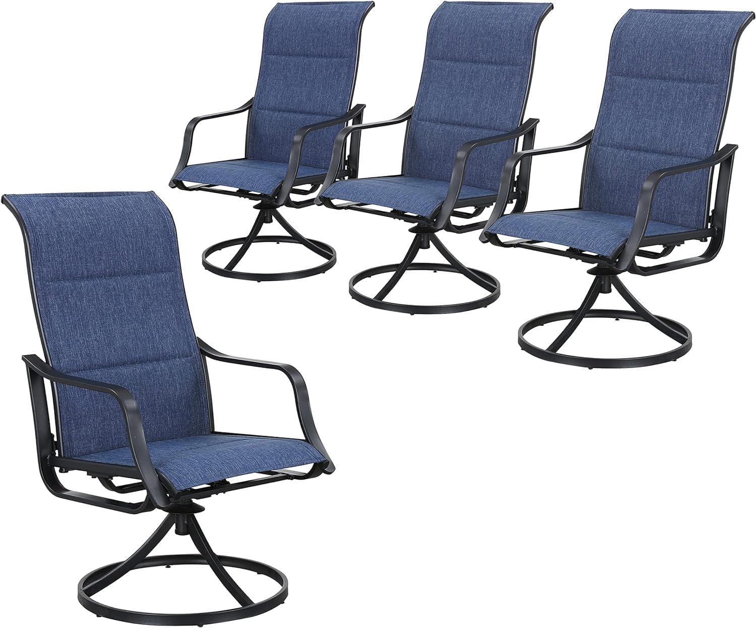 Juego de 4 Sillas Giratorias d - Deck Chair Lounger reseña y precio