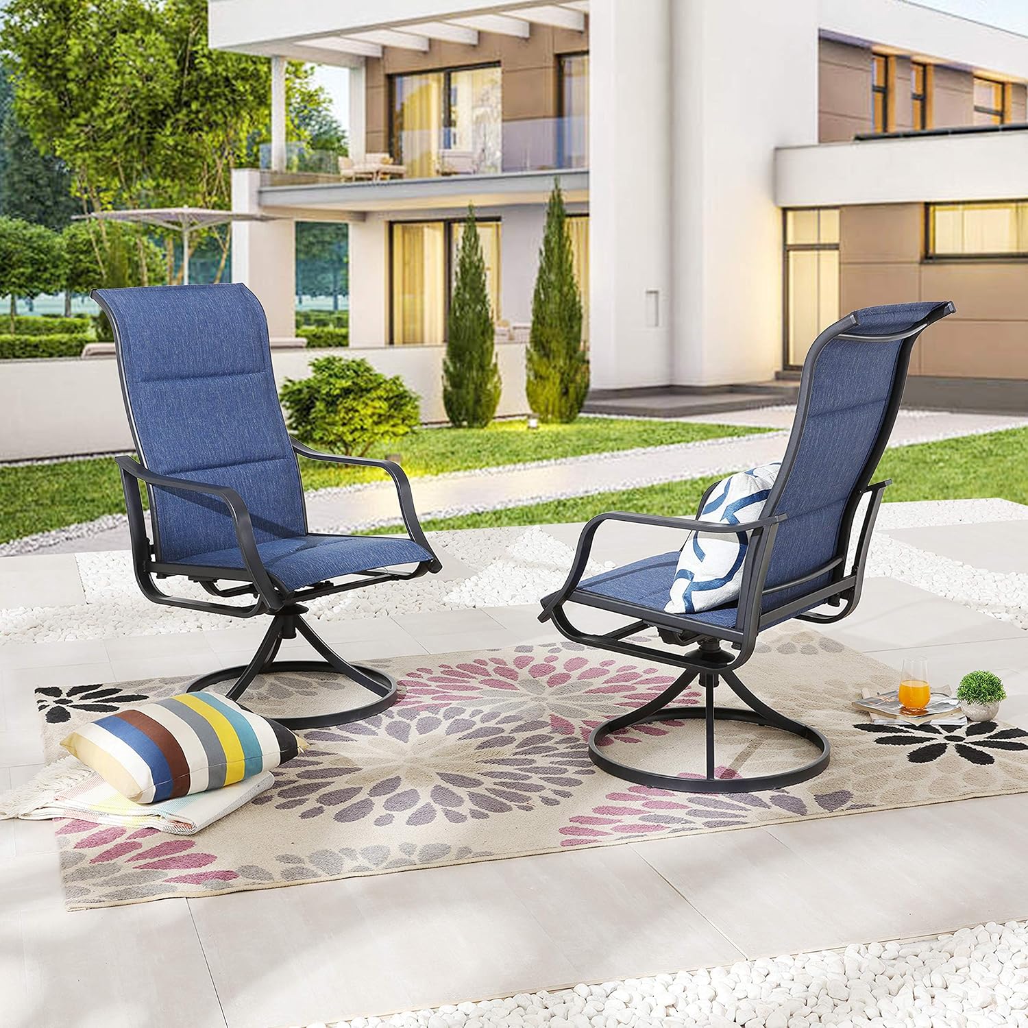 Juego de 4 Sillas Giratorias d - Deck Chair Lounger reseña y precio