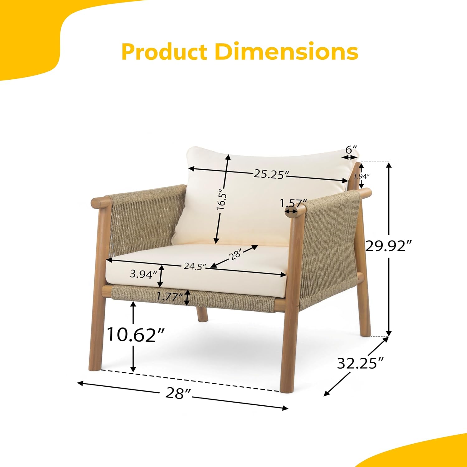 Sillón de Madera Maciza para E - Deck Chair Lounger reseña y precio
