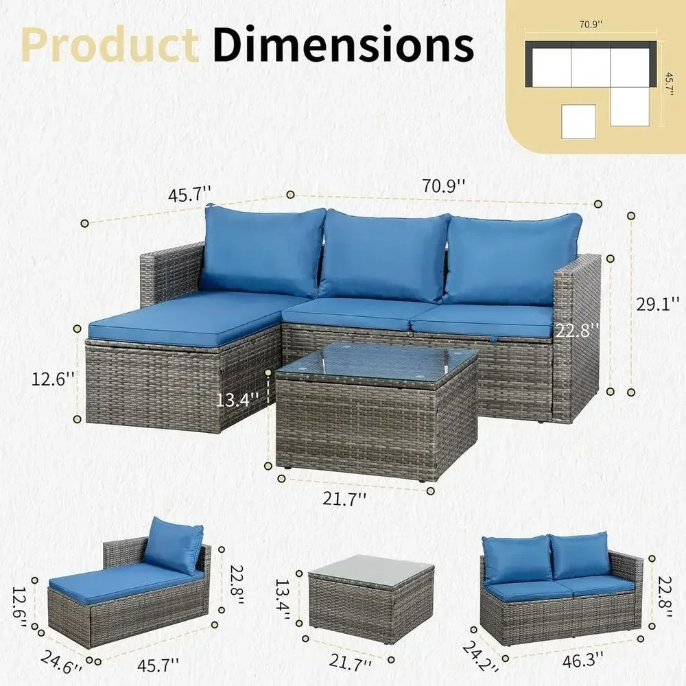 Juego de muebles de mimbre par - Outdoor Furniture Fire Pit reseña y precio