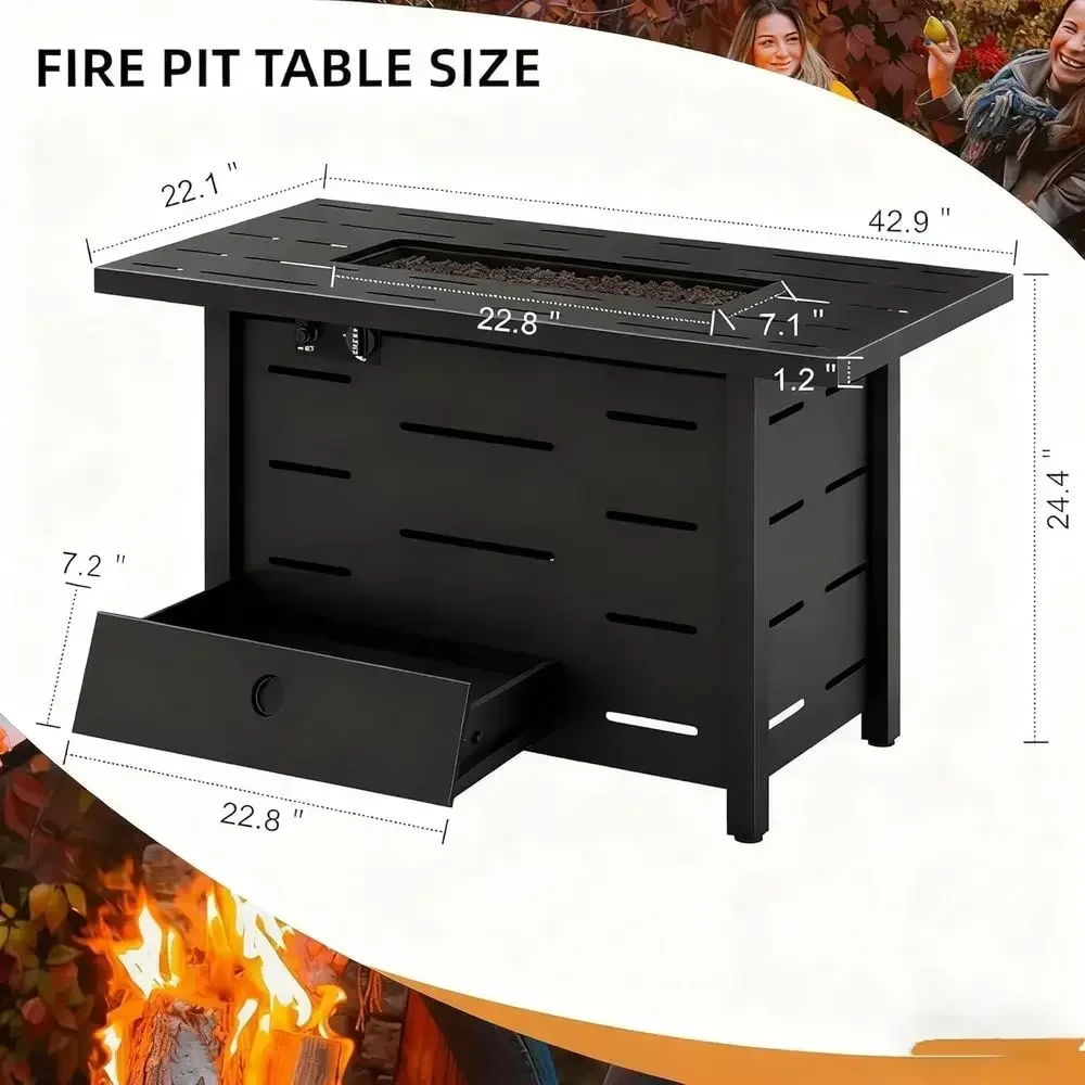 Juego de muebles de mimbre par - Outdoor Furniture Fire Pit reseña y precio