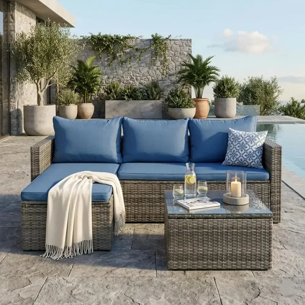 Juego de muebles de mimbre par - Outdoor Furniture Fire Pit reseña y precio